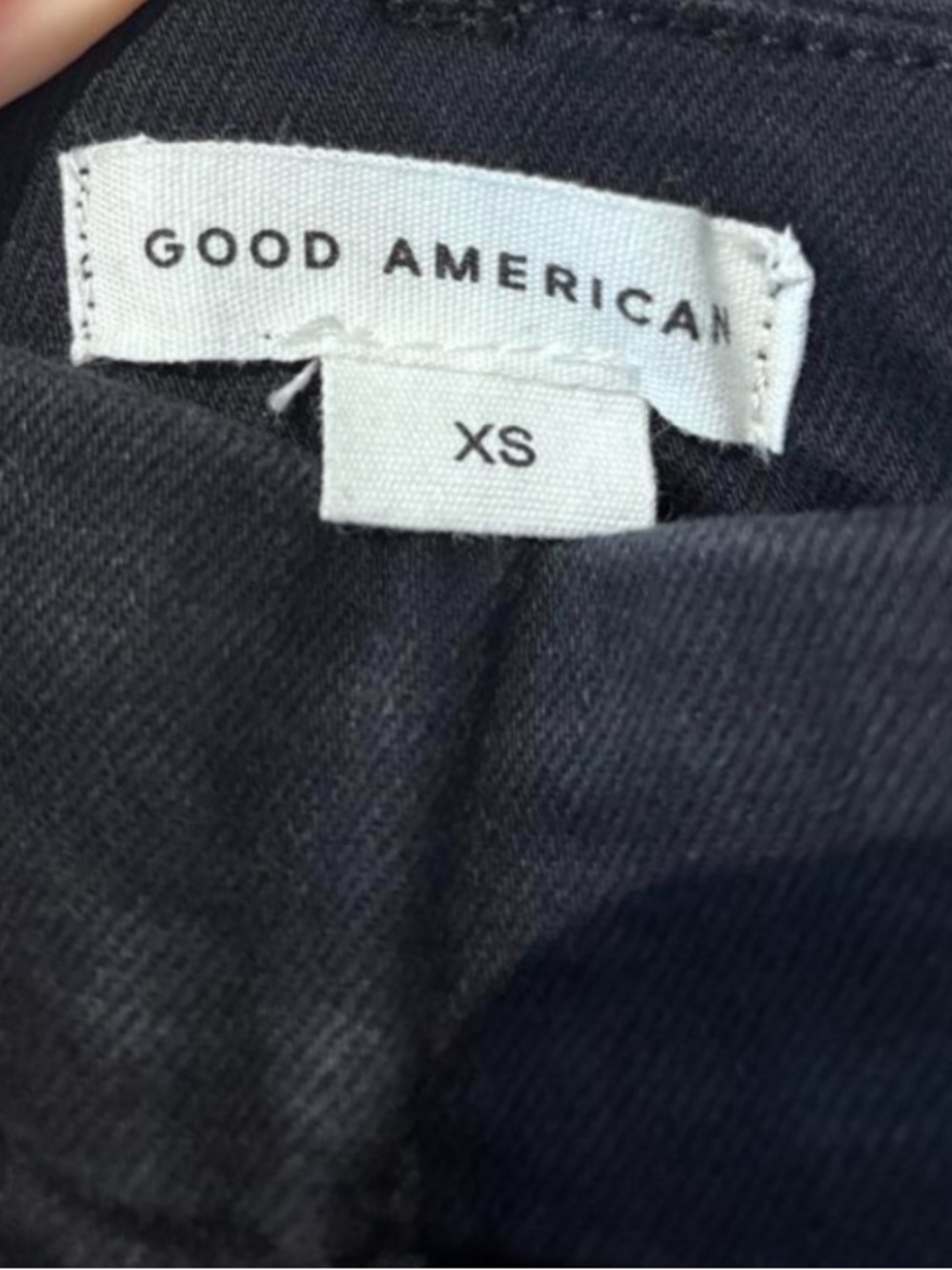 NWT Good American Good Legs Straight Jeans Black XS High Rise Stretch Denim - Picture 7 of 7